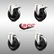 Service Caster 5 Inch 316SS Soft Rubber Wheel Swivel Bolt Hole Caster Set with 2 Lock Brake SCC-SS316BHTTL20S514-SRS-2-S-2 - alternate 3